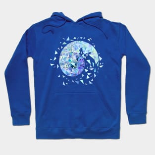 Abstract wave in blue Hoodie